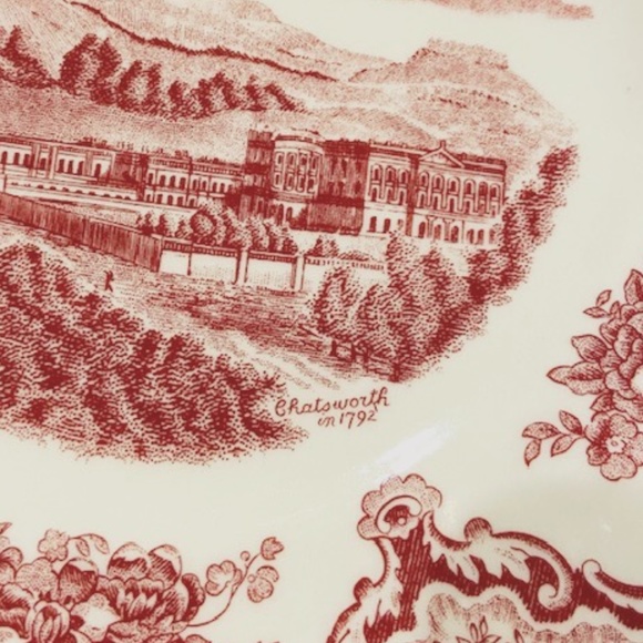 JA14-Johnson Bros Old Britain Castles Pink Chatsworth Salad Plate - Picture 4 of 6